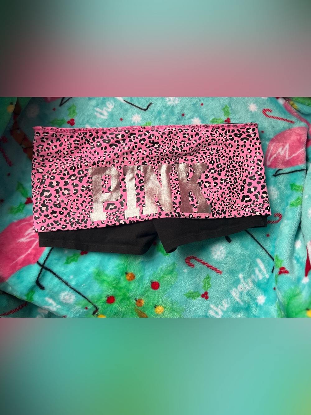 VS Pink Fold Over Shorts